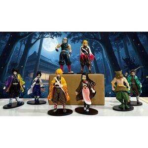 Demon Slayer Figures, 6.3 inch Demon Slayer Action Figure Set Of 8
